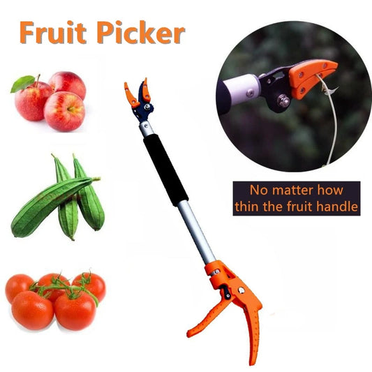 Long Handle Reach Pruner Garden Fruit Picker