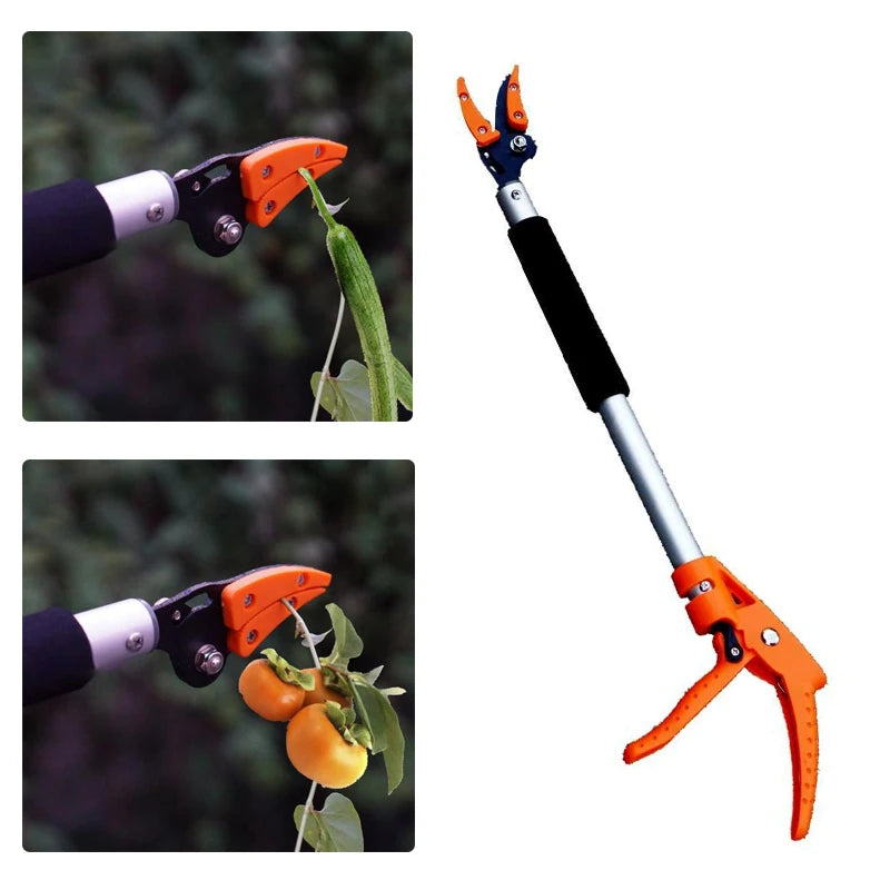 Long Handle Reach Pruner Garden Fruit Picker