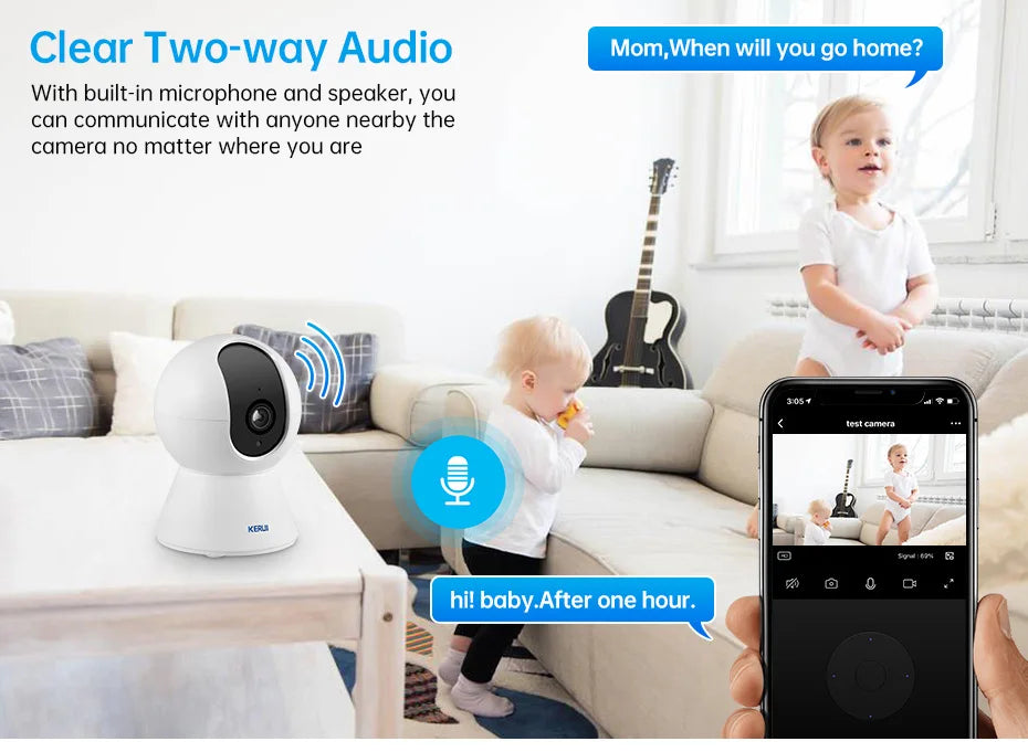 Indoor Wireless Home Surveillance Camera With Auto Tracking