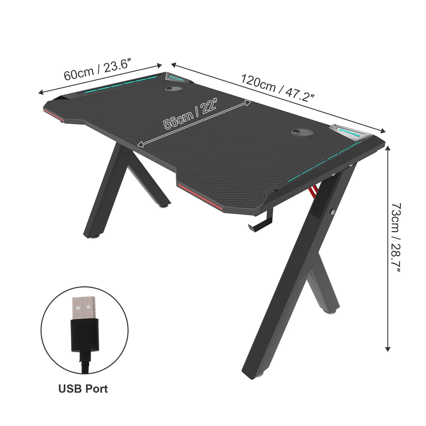 Gaming PC Computer Gamer Desk Ergonomic Workstation