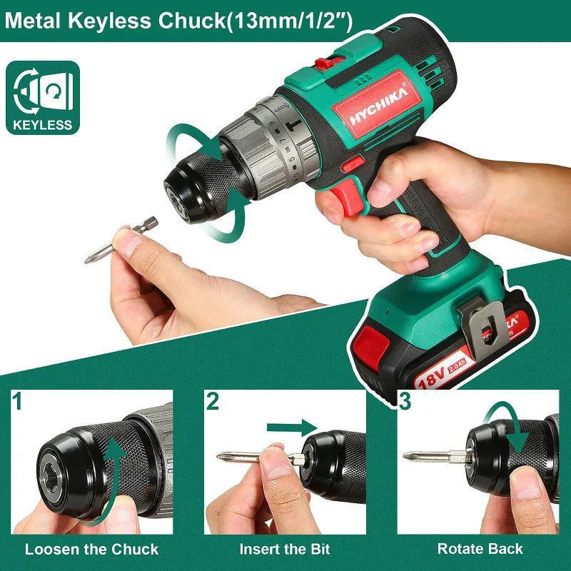 Cordless Electric Screwdriver Drill