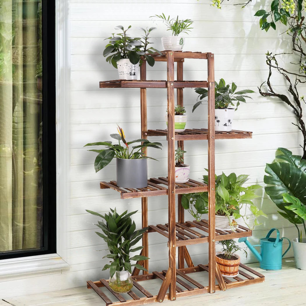 6 Tier Wooden Plant and Flower Stand