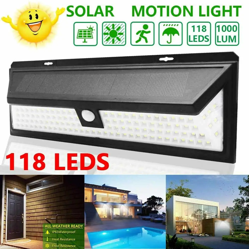 Waterproof Solar-Powered Emergency Security Wall Light