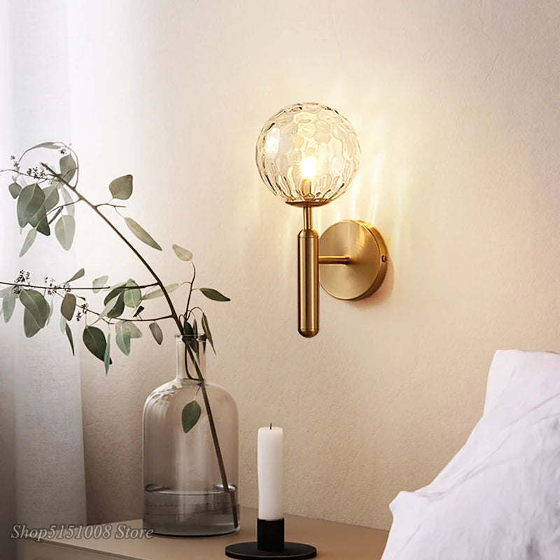 Nordic Modern Glass Ball Wall Lamp