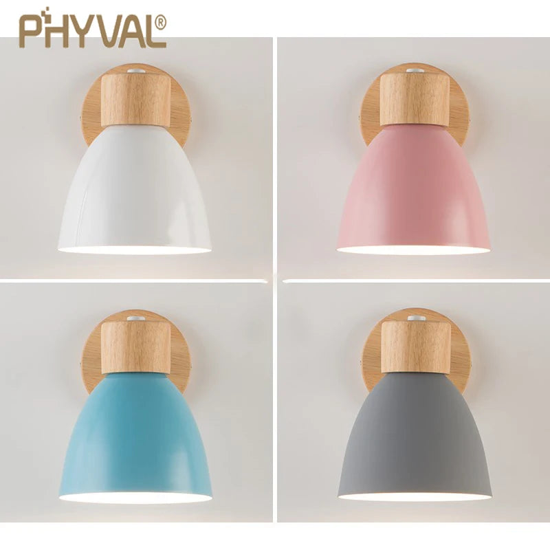 Wooden Nordic Wall Lamp With Switch