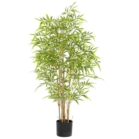 Artificial Bamboo Tree with Real Trunk and Lifelike Leaves