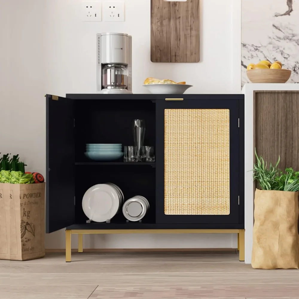 Wooden Sideboard Storage Cabinet and Shelf - DJ Home Goods