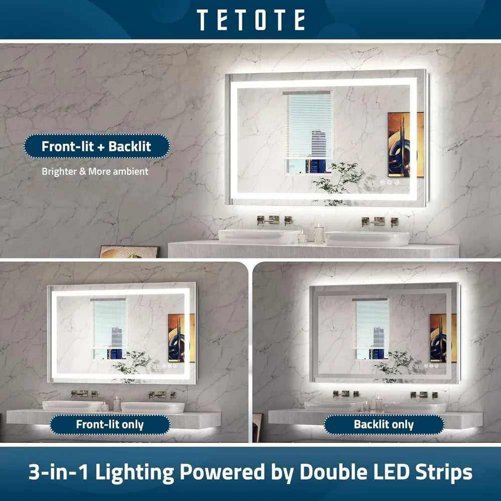 Bathroom Mirror With Led Light - DJ Home Goods