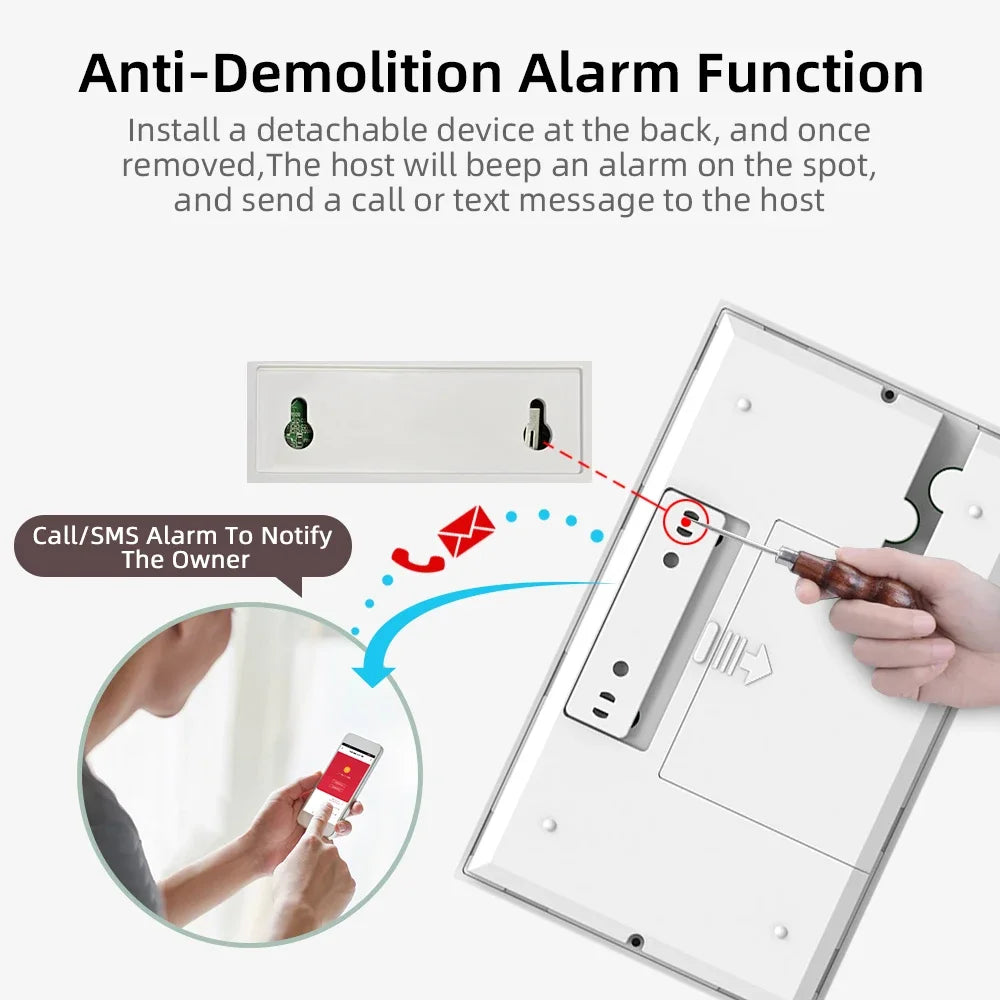 Home Security Smoke Detector Burglar Alarm System