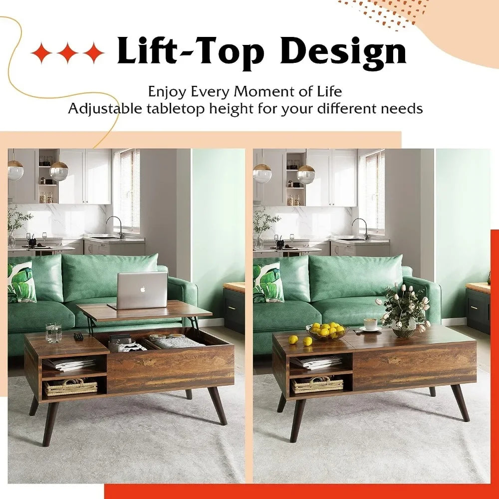 Wood Lift Top Coffee Table - DJ Home Goods