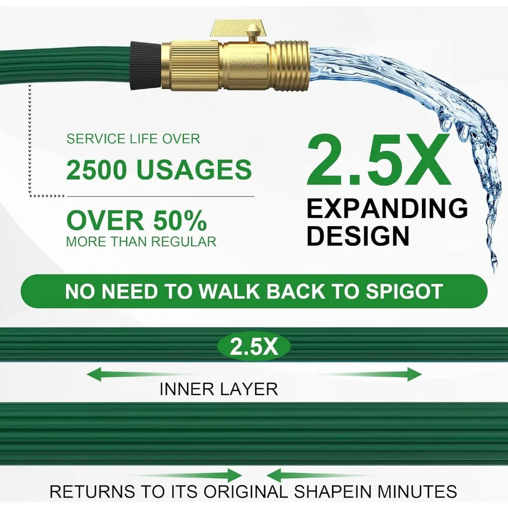 Expandable Garden Hose With Spray Nozzle