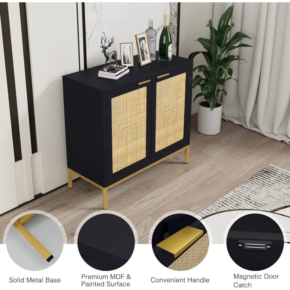 Wooden Sideboard Storage Cabinet and Shelf - DJ Home Goods