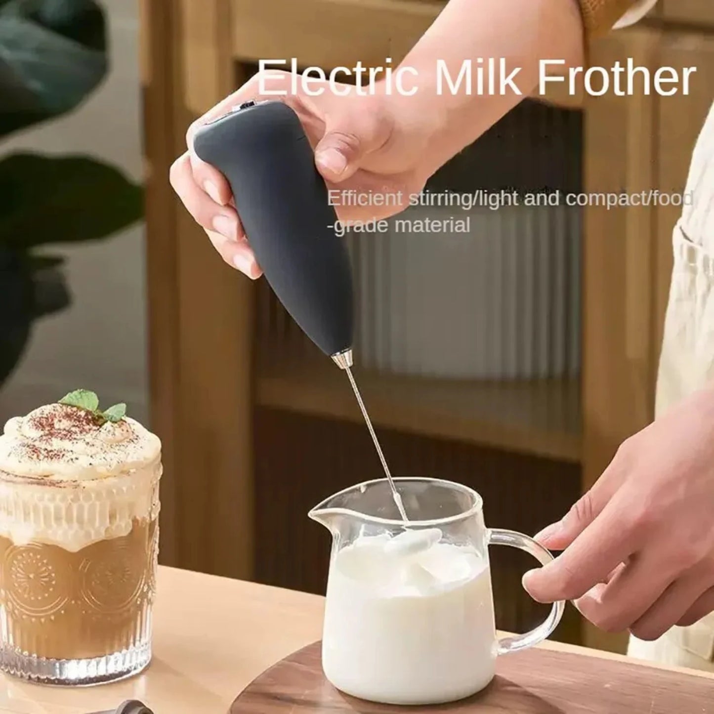 Portable Mini Electric Milk Frother Mixer