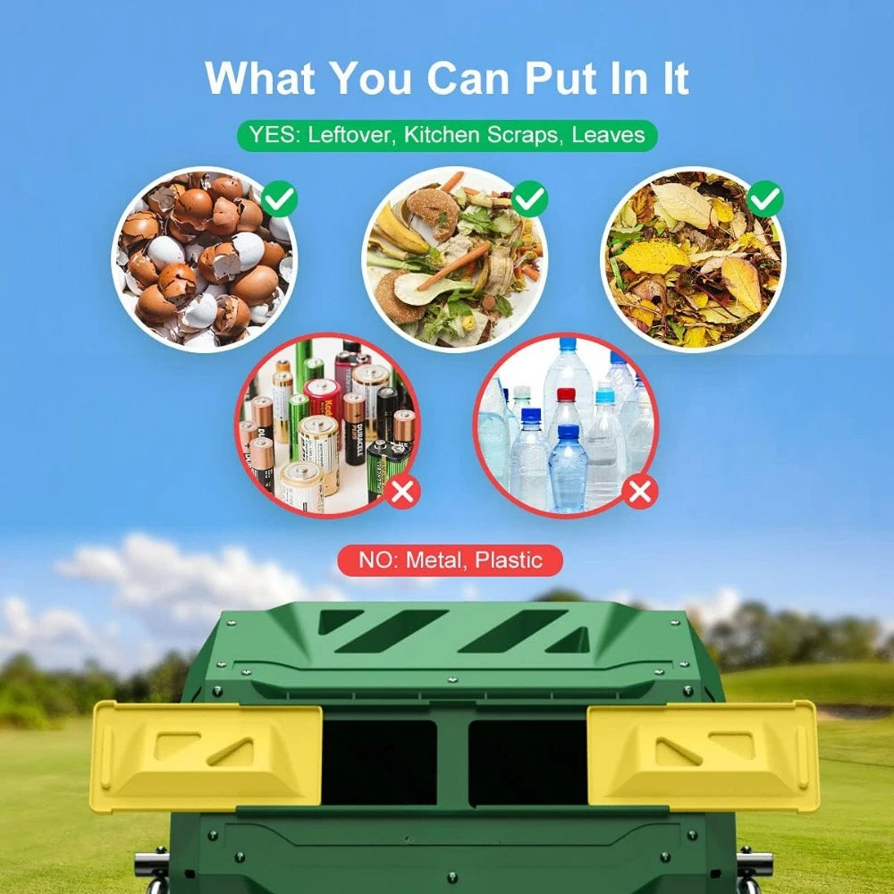 Yard Waste and Compost Tumbler Bin