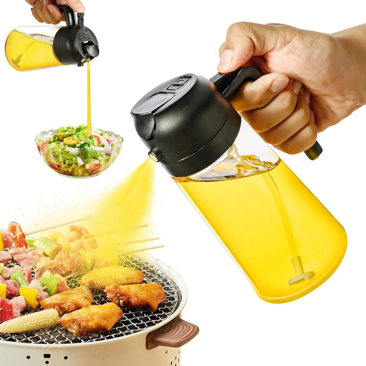 Portable Glass Oil Dispenser Bottle