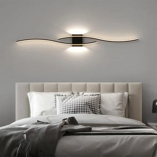 Modern LED Double-Curved Strip Wall Lamp