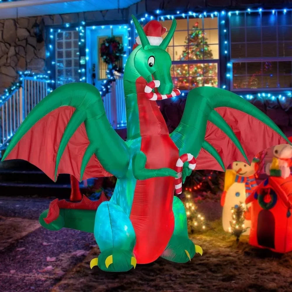 8-Foot Inflatable Christmas Dragon