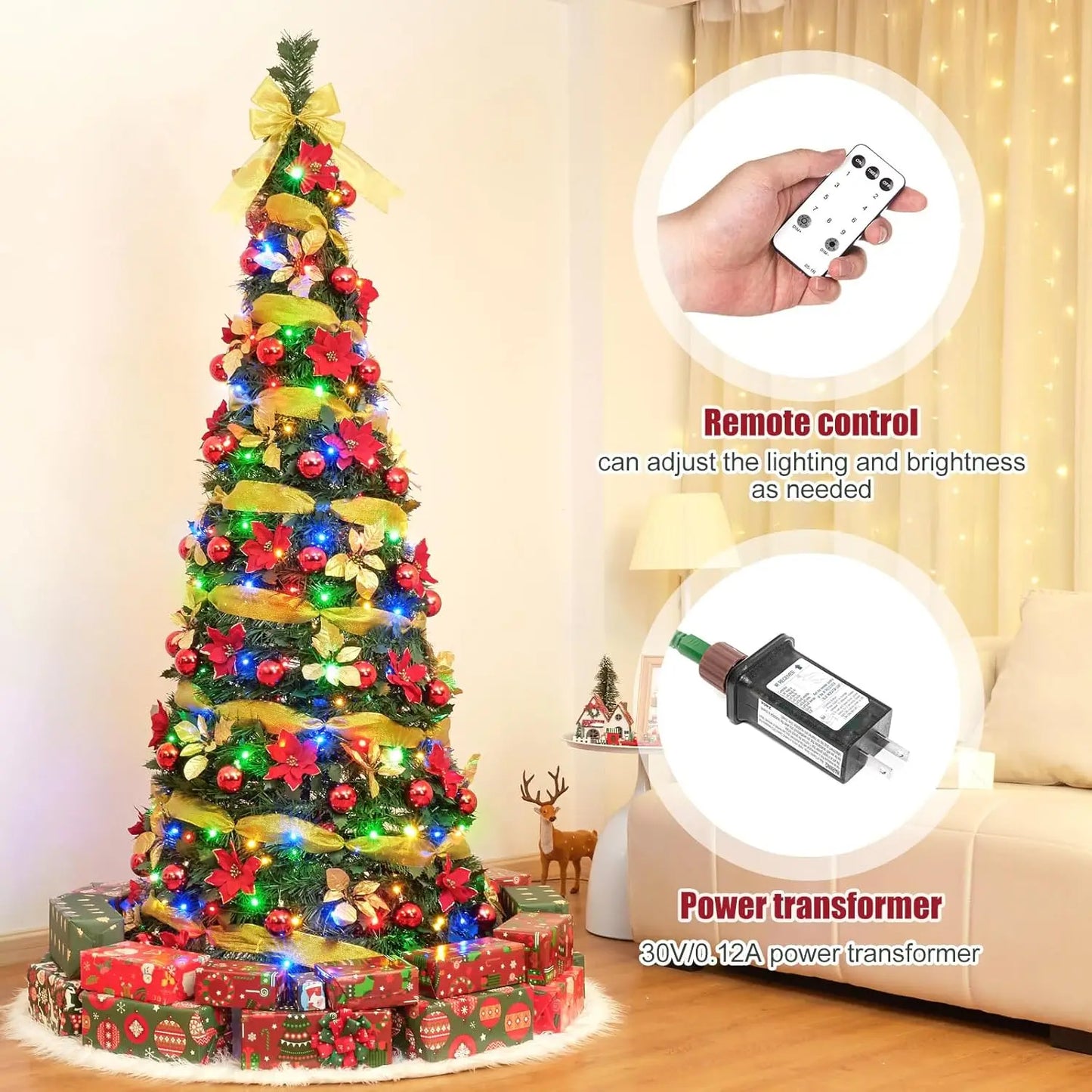 Christmas Tree With Remote Control and Colorful LED Lights