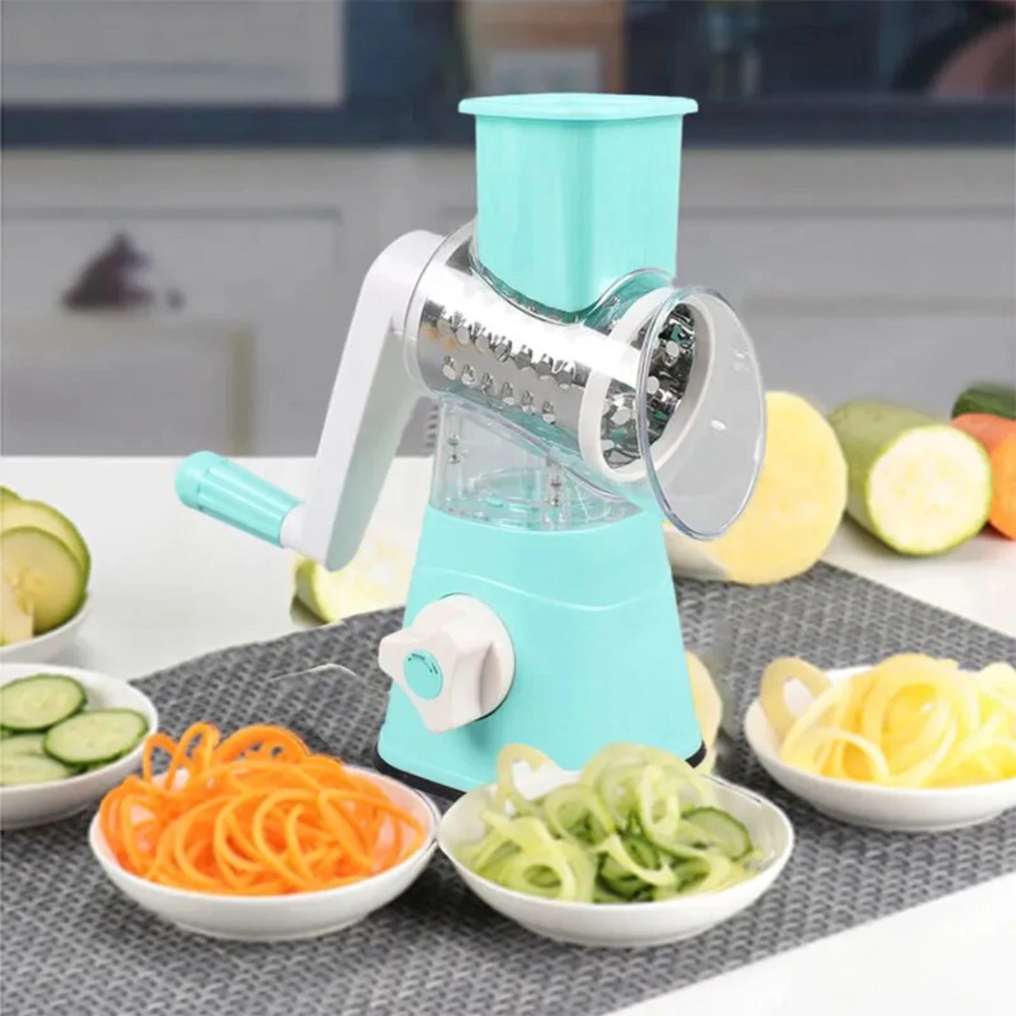 Multifunctional Hand Crank Grater Cutter and Shredder