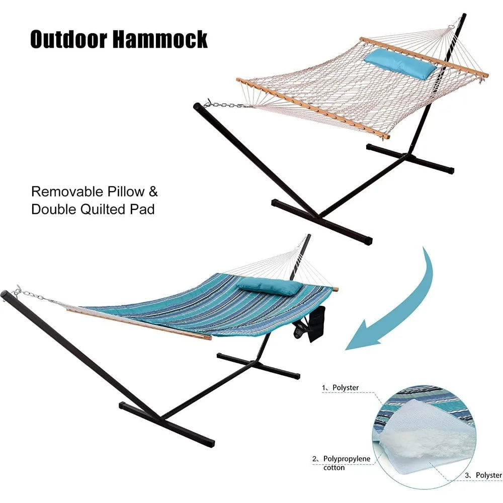 Quilted Cushion Hammock With Pillow - DJ Home Goods