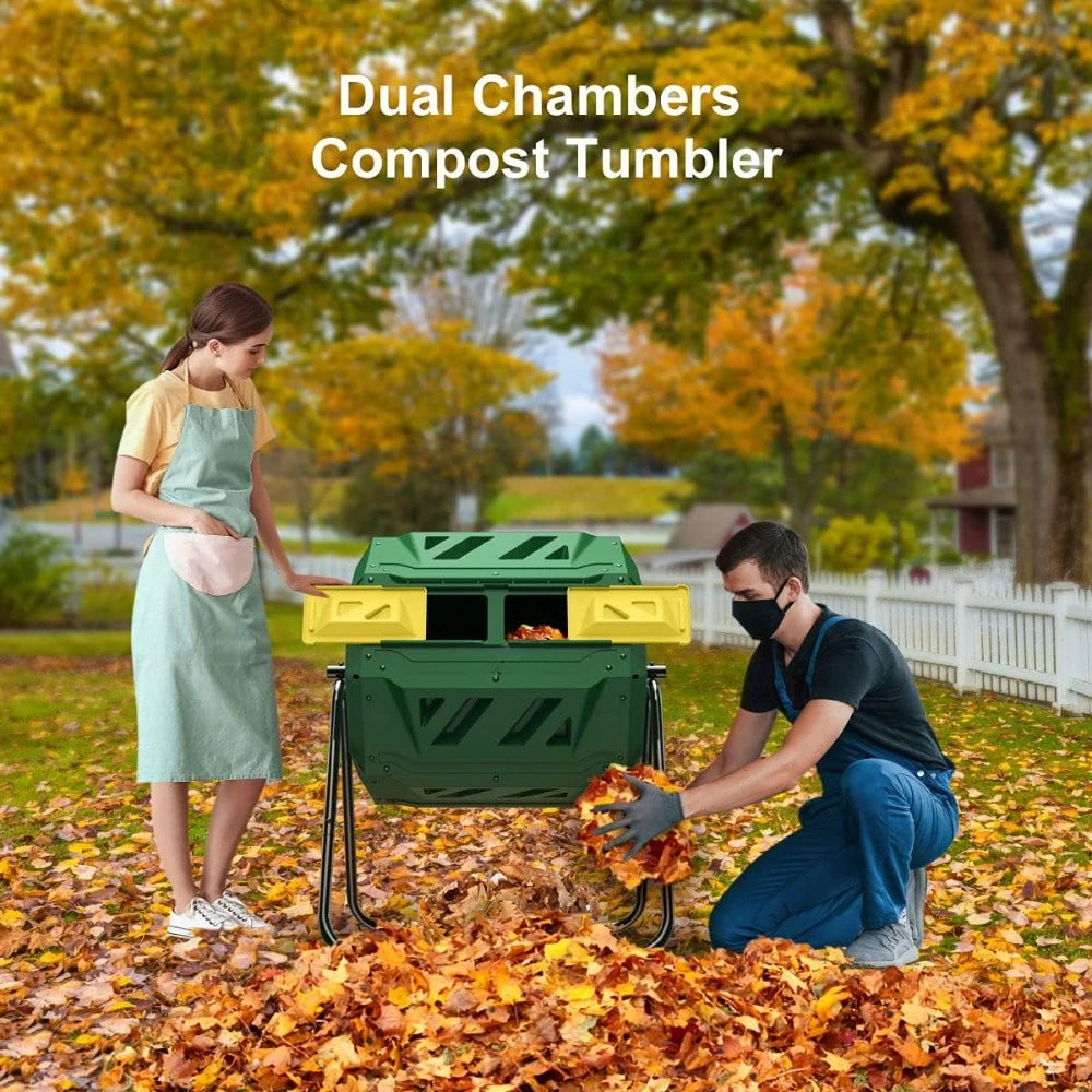 Yard Waste and Compost Tumbler Bin