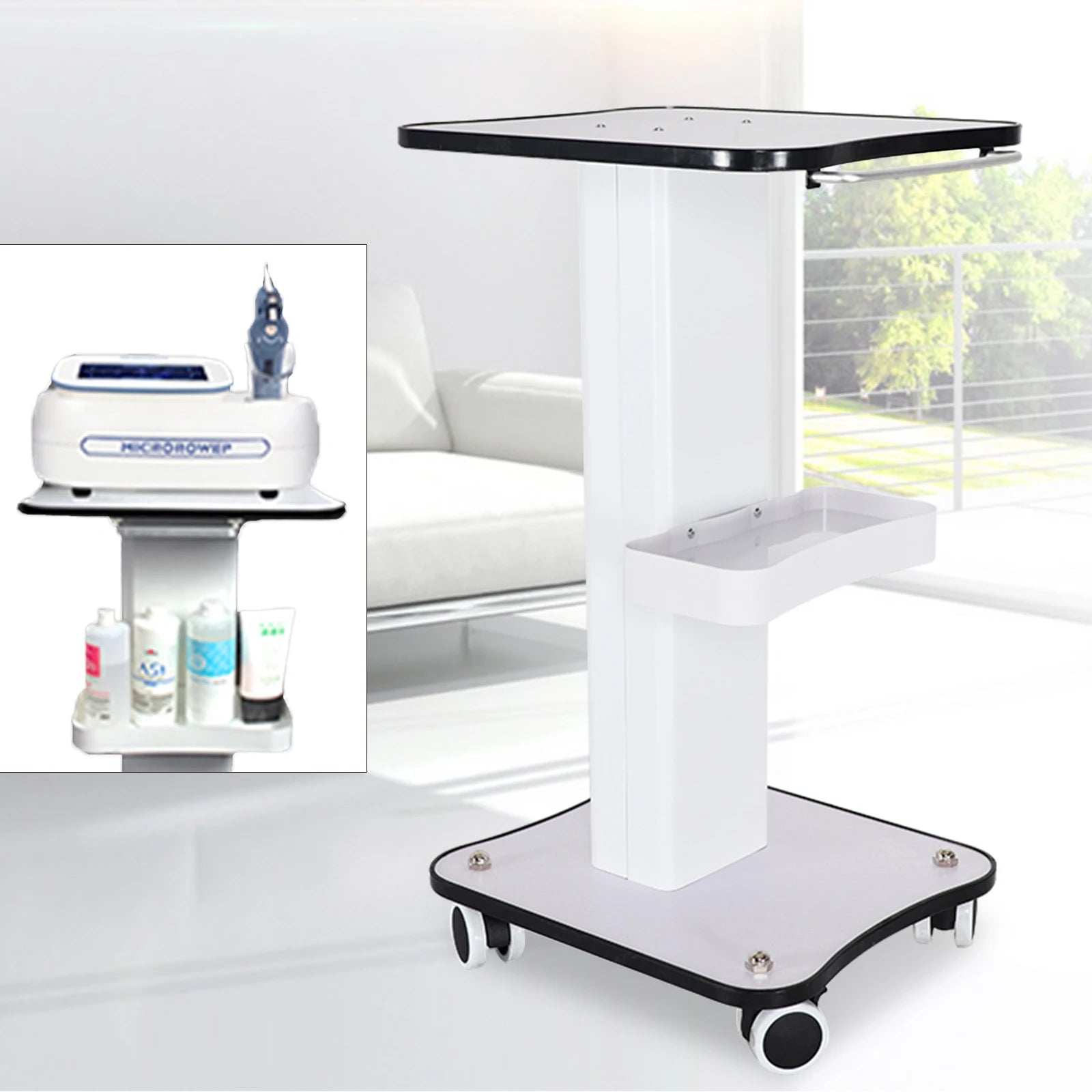 Salon Table Trolley Stand Rolling Cart - DJ Home Goods