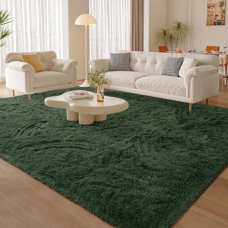 Large Soft Deep-Green Rugs