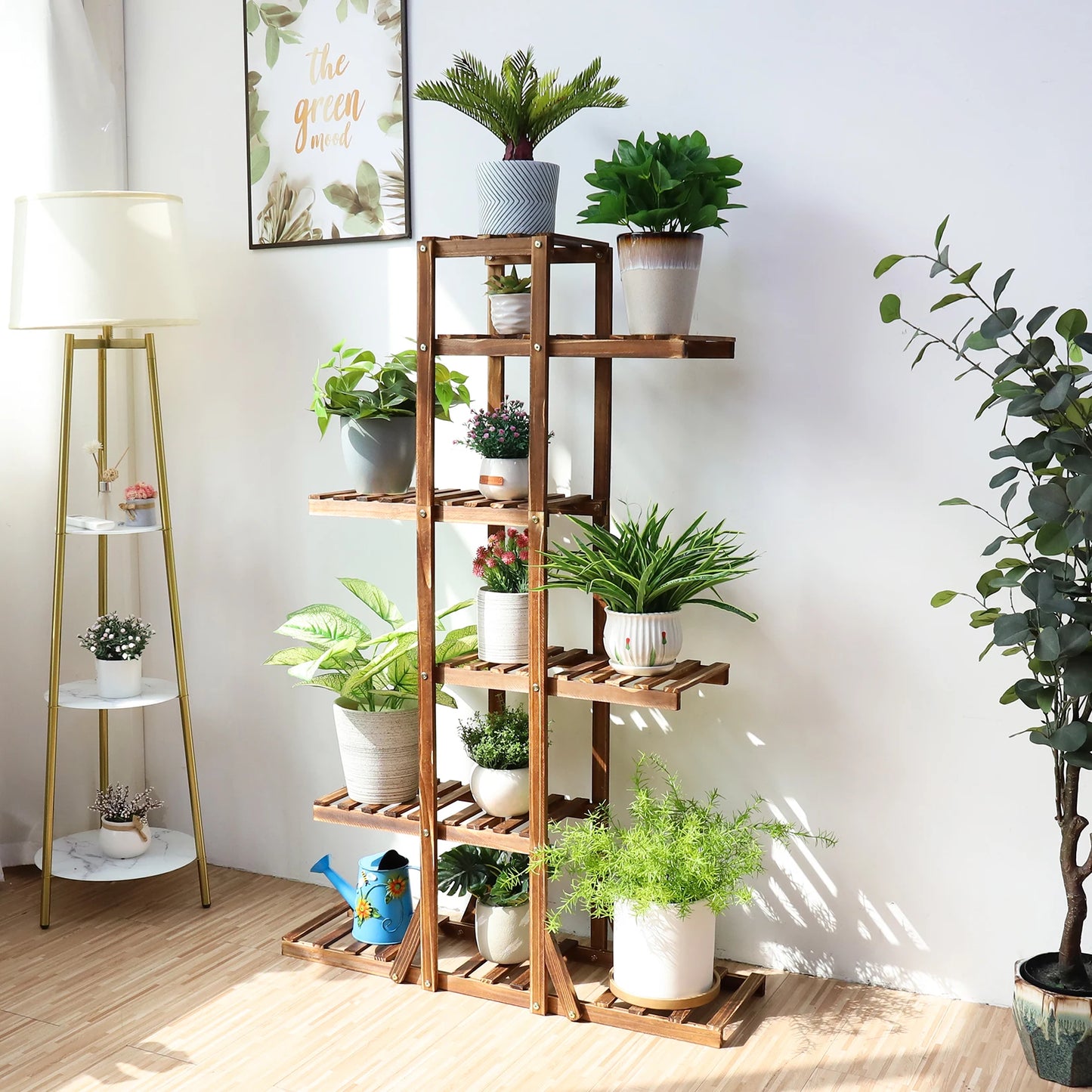 6 Tier Wooden Plant and Flower Stand