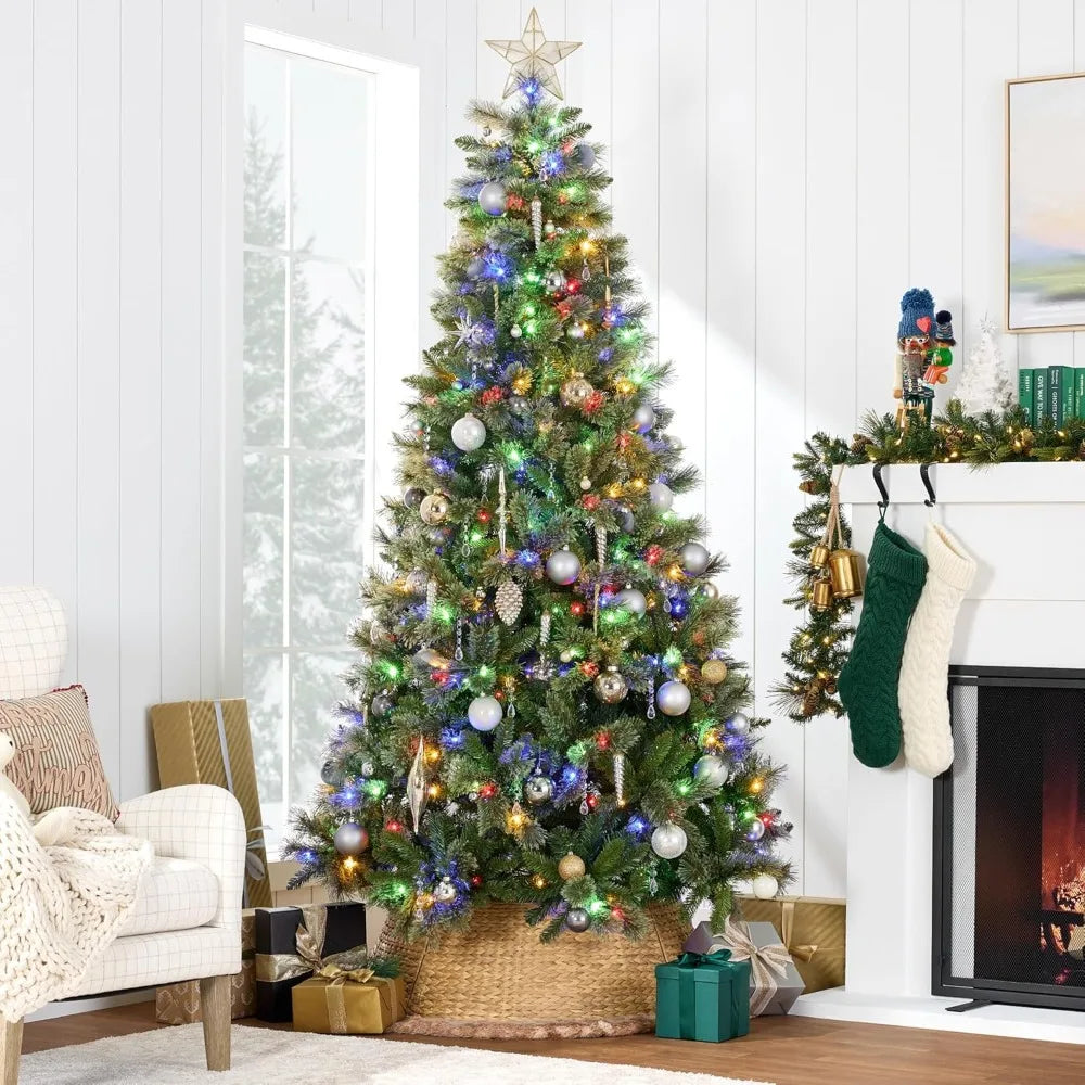 9-Foot Pre-Lit Cashmere Christmas Tree With Pine Cones