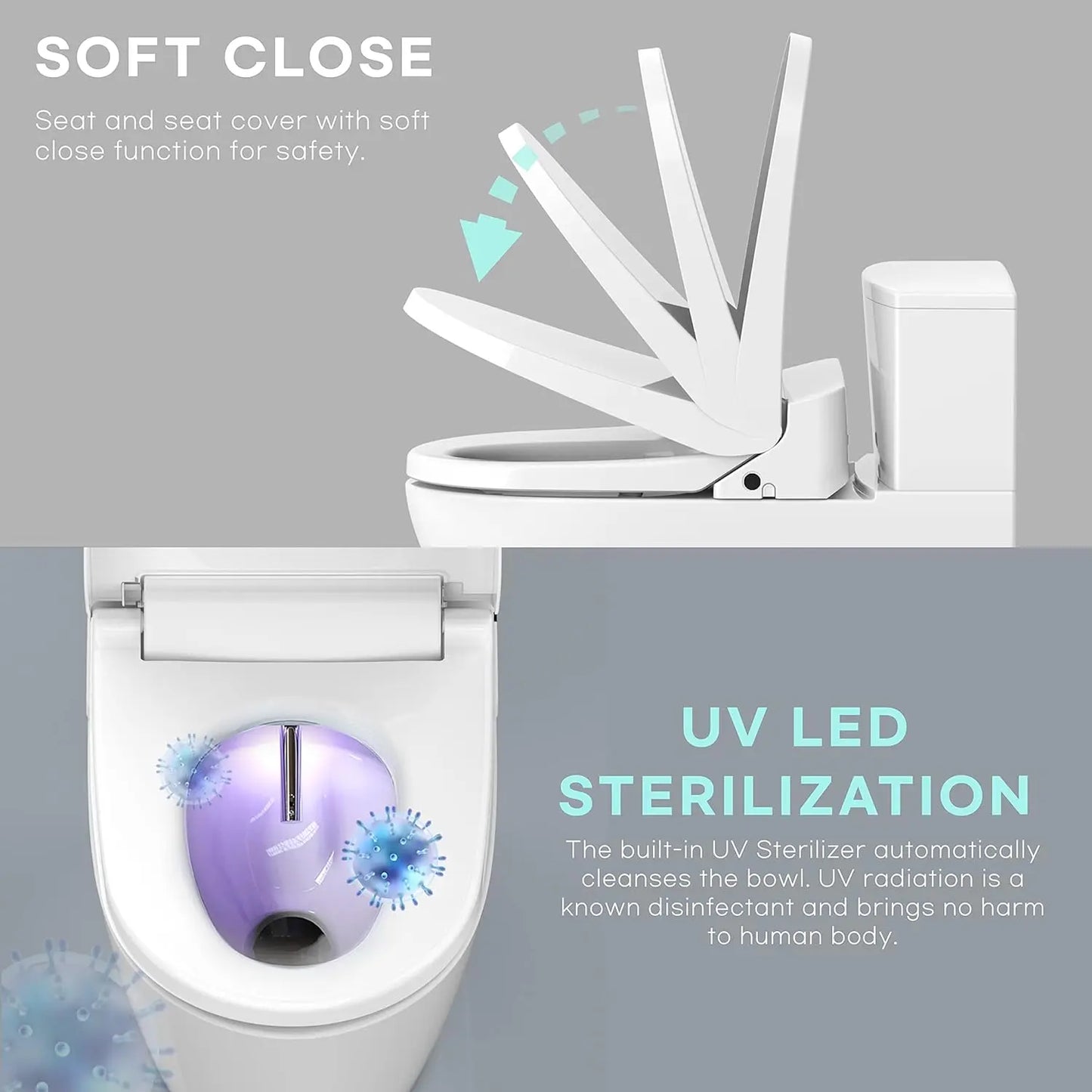 Electric Smart Bidet Toilet Seat with Dryer