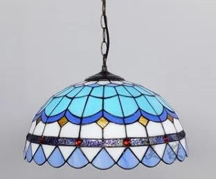 Tiffany Stained Glass Pendant Hanging Lamp - DJ Home Goods