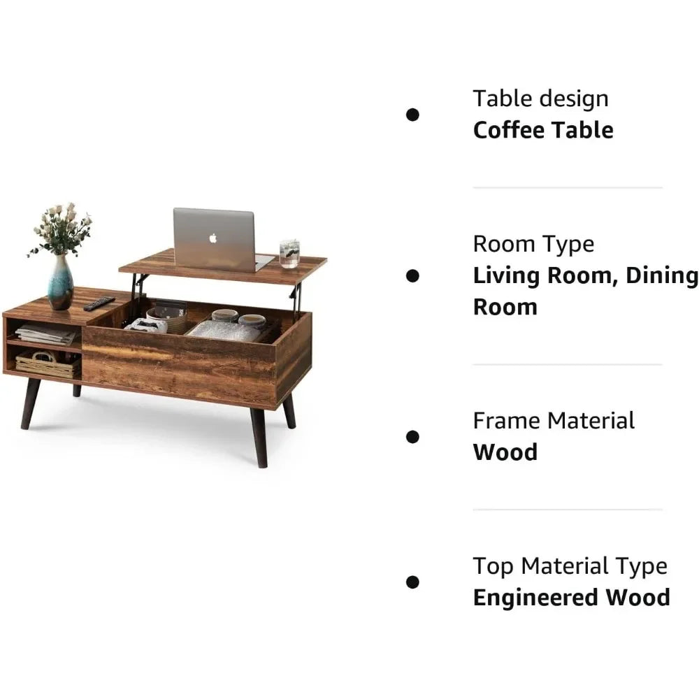 Wood Lift Top Coffee Table - DJ Home Goods