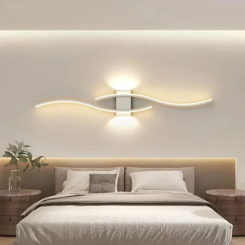 Modern LED Double-Curved Strip Wall Lamp