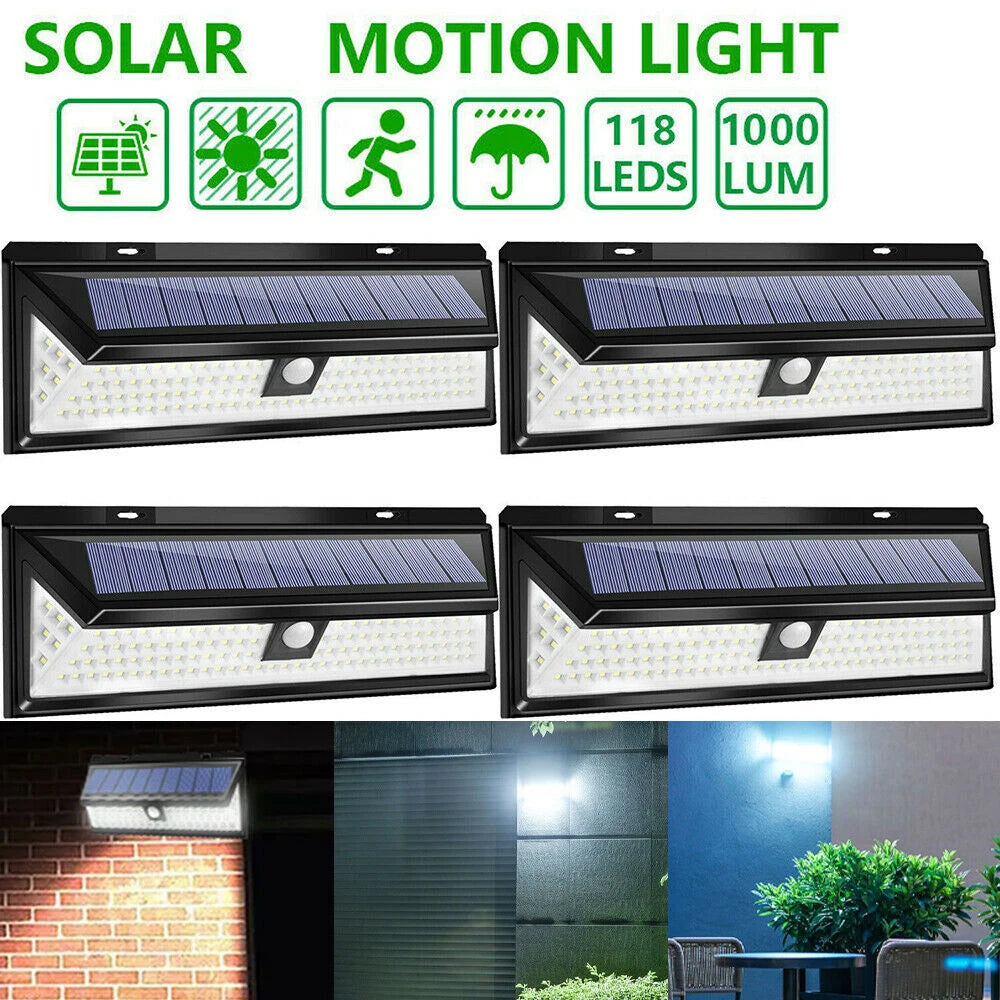 Waterproof Solar-Powered Emergency Security Wall Light