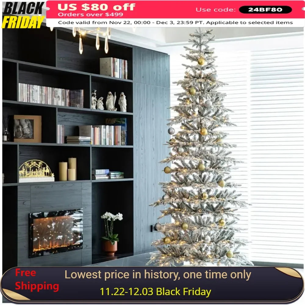 10-Foot Christmas Tree With Easy Assembly Metal Stand