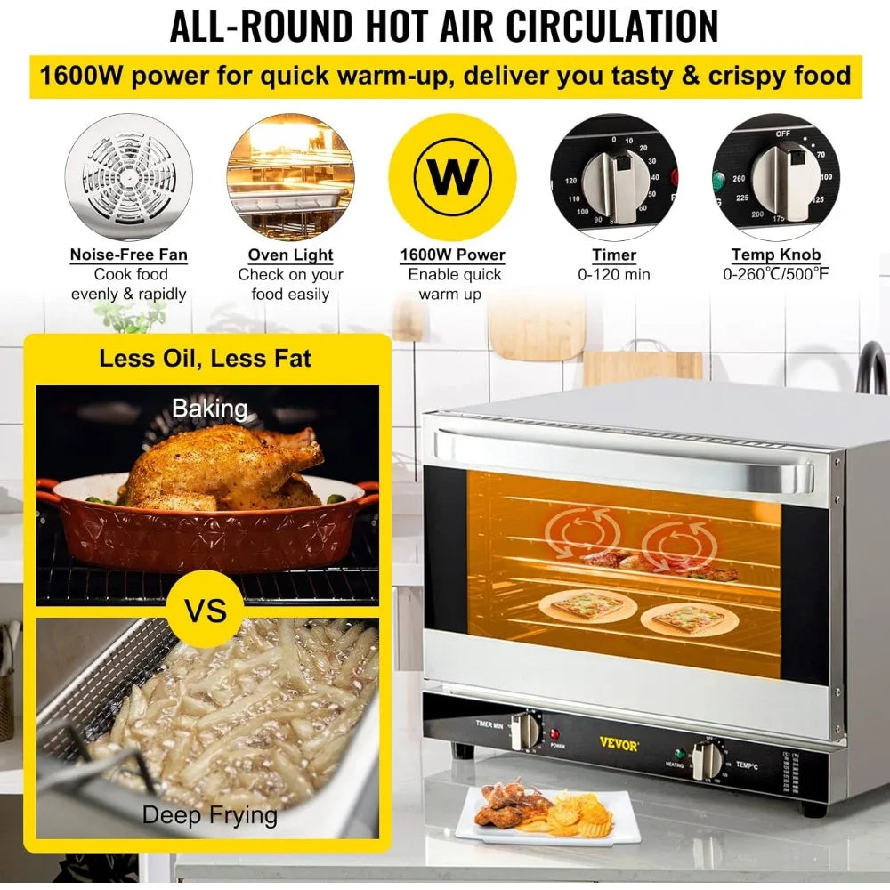 Countertop 4-Tier Toaster With Front Glass Door