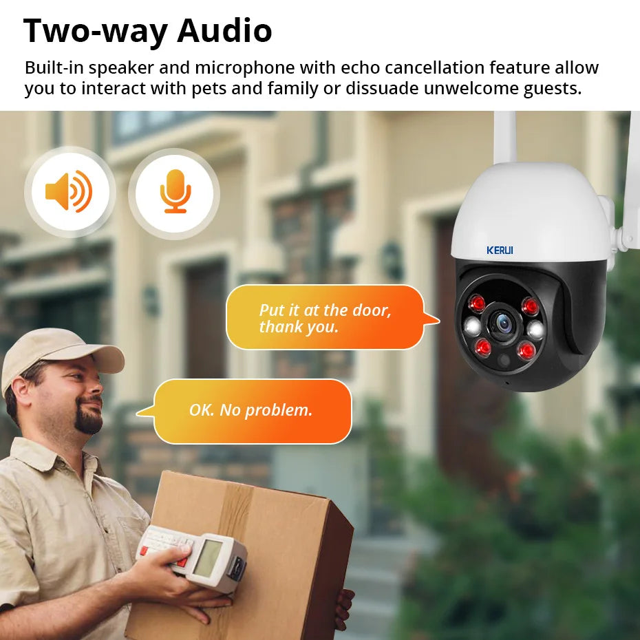 Outdoor Home Security Dual Lens Video Surveillance Camera