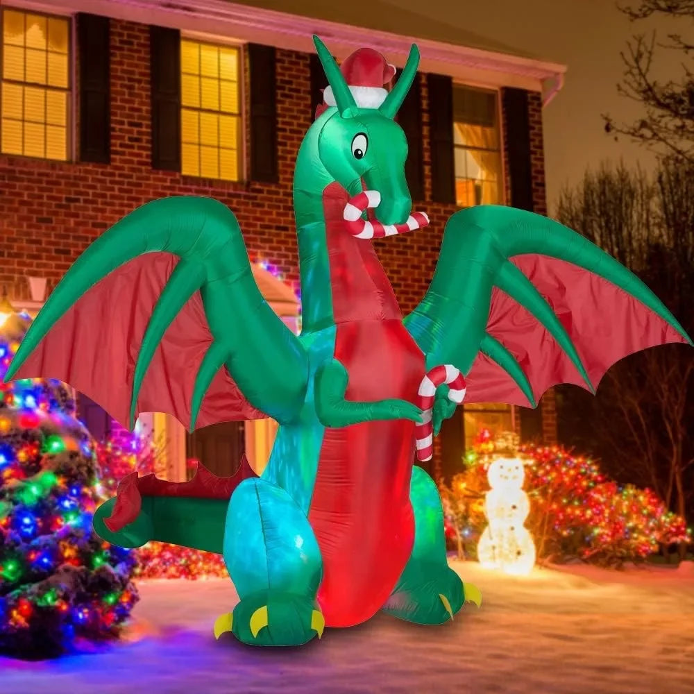 8-Foot Inflatable Christmas Dragon