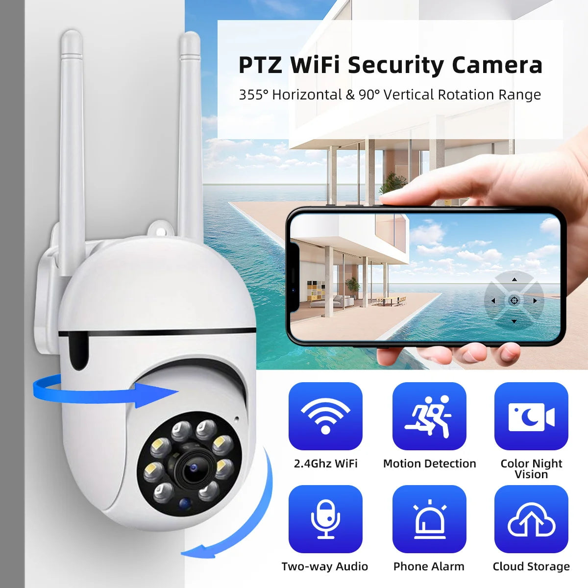 Night Auto Tracking WiFi Camera Security Camera Baby Monitor