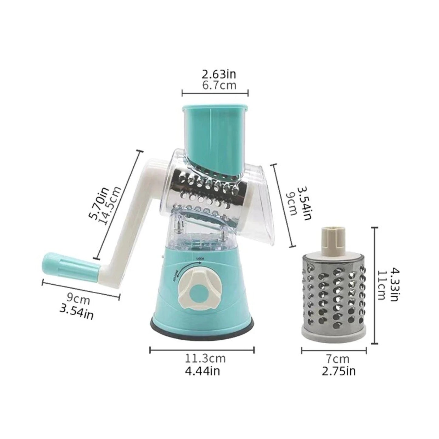 Multifunctional Hand Crank Grater Cutter and Shredder