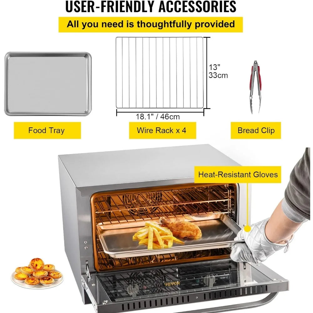 Countertop 4-Tier Toaster With Front Glass Door