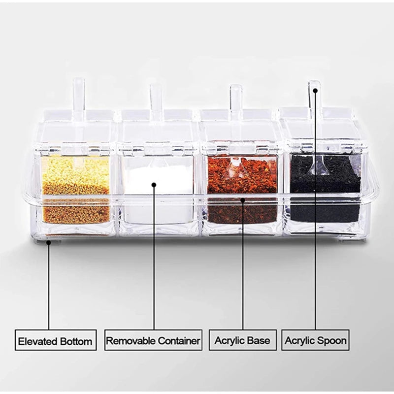 Plastic Storage Set Container Spice Organizer