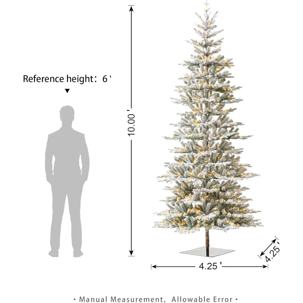 10-Foot Christmas Tree With Easy Assembly Metal Stand