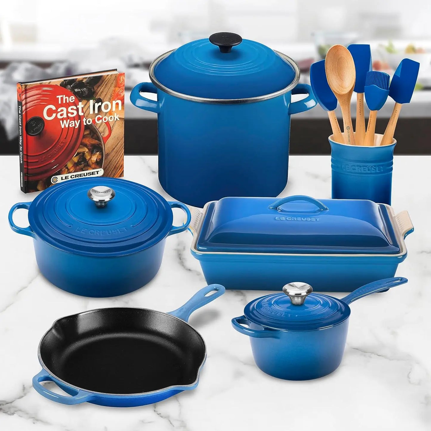 16-Piece Set Enameled Cast Iron Cookware