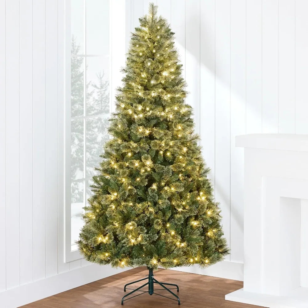 9-Foot Pre-Lit Cashmere Christmas Tree With Pine Cones