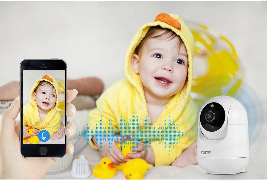 Wireless Surveillance Automatic Tracking CCTV Security Baby Monitor