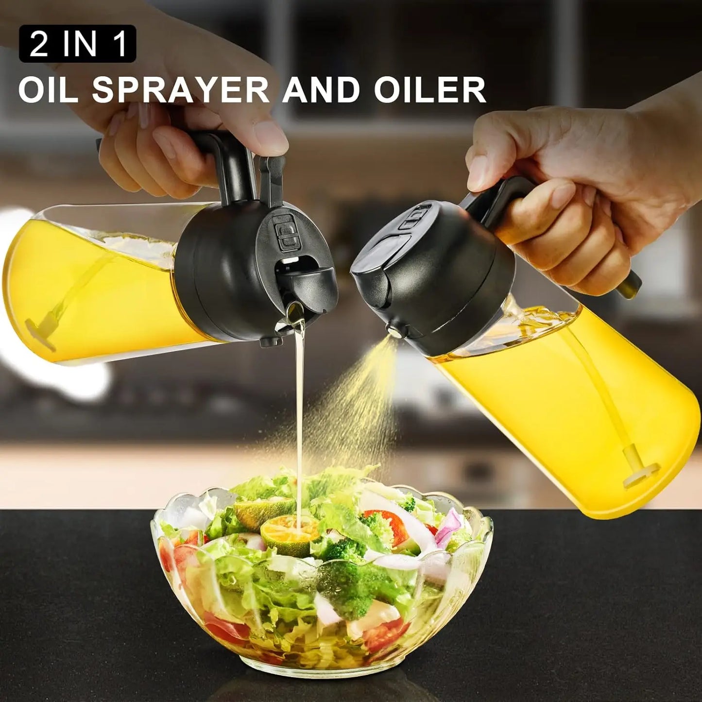 Portable Glass Oil Dispenser Bottle