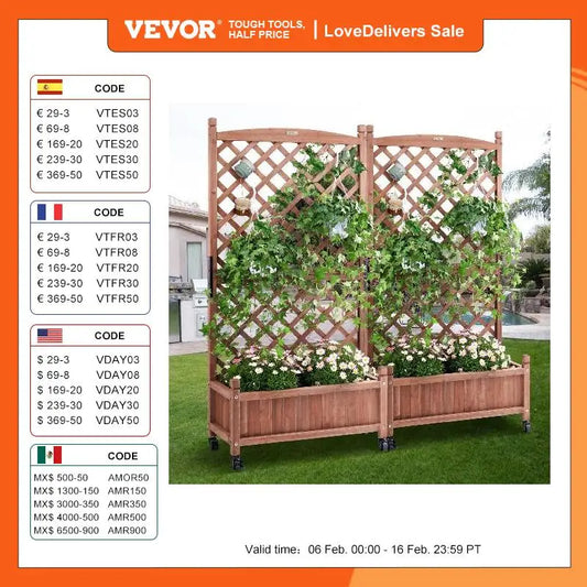 Outdoor Raised Flower Garden Bed - DJ Home Goods