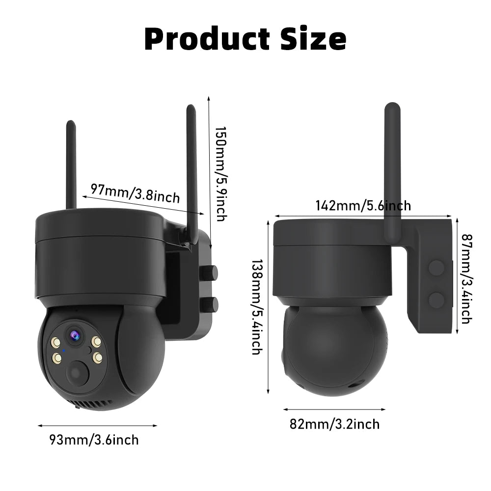 Solar CCTV Full Color Night Vision Rechargeable Camera