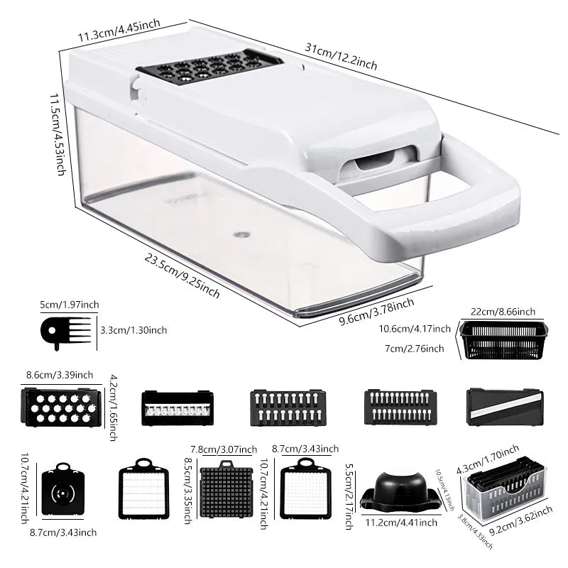 26-Piece-Set Multifunctional Vegetable Slicer